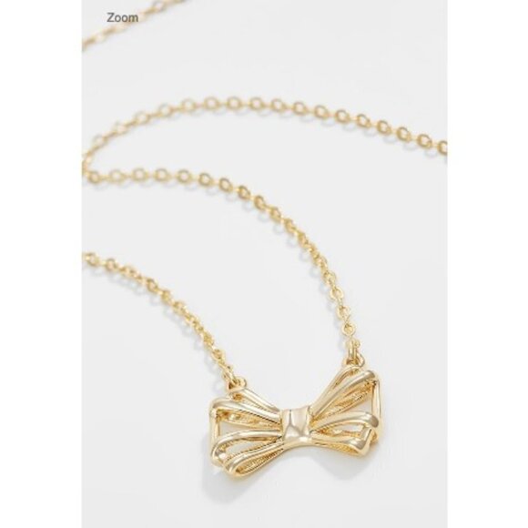 💕TED BAKER LONDON💕 Signy Sweetie Bow Pendant Necklace ~ Gold NWT - Picture 3 of 12